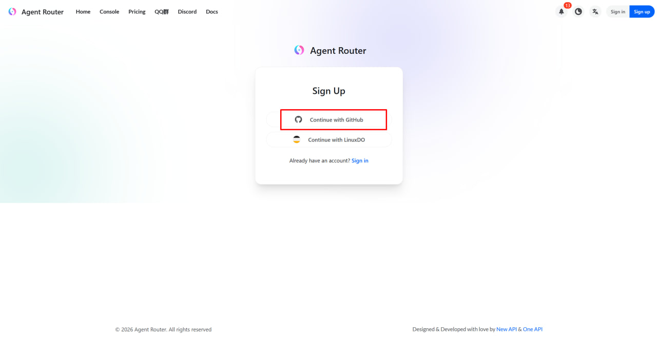 Registration Page